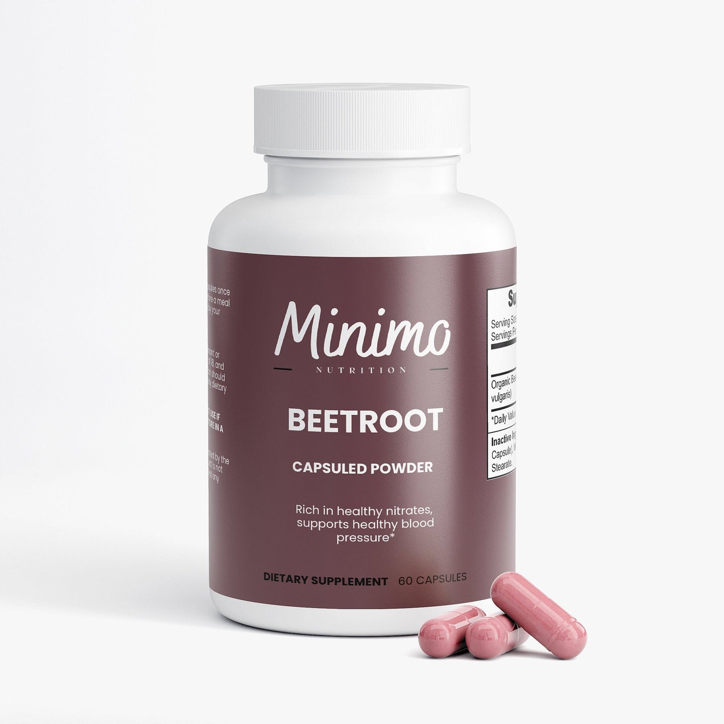 Organic Beetroot Capsuled Powder, 60 ct.