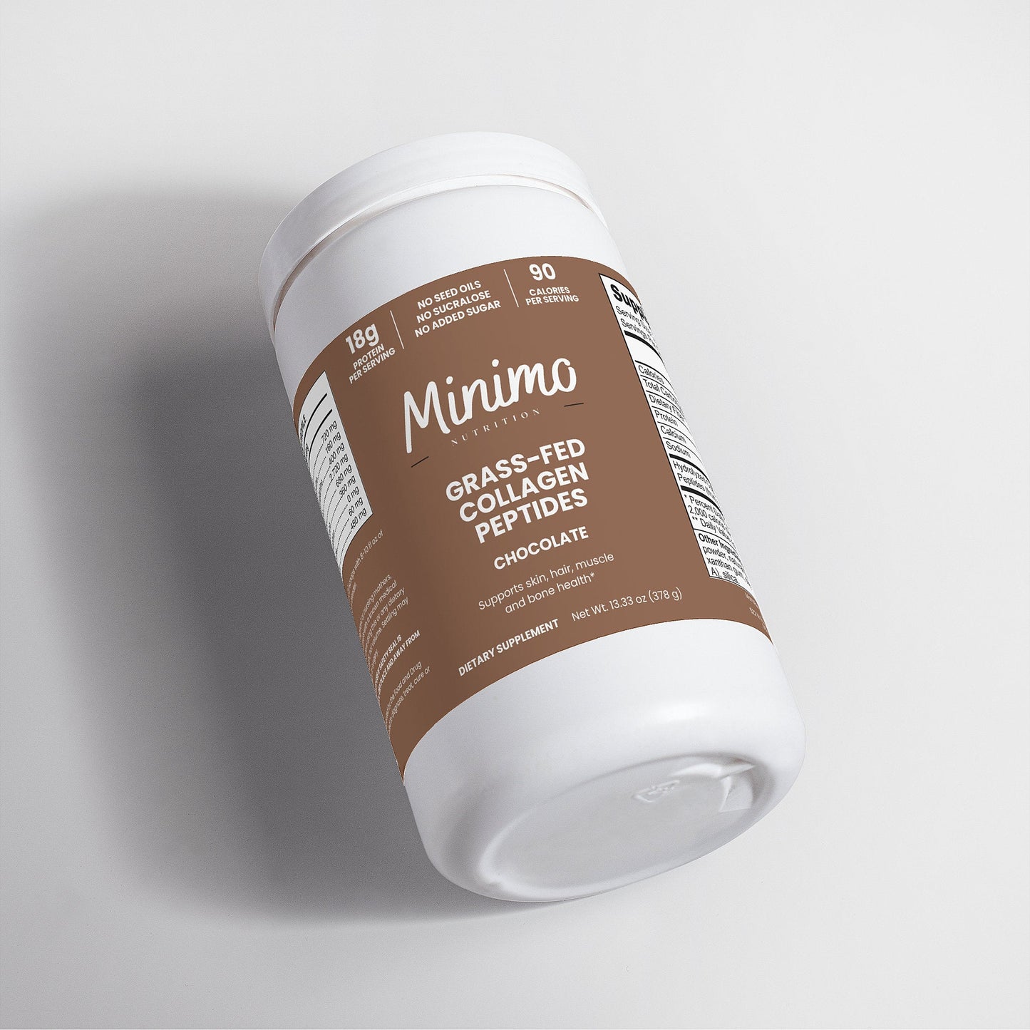 Grass-Fed Collagen Peptides Powder (Chocolate), 13.3 oz.