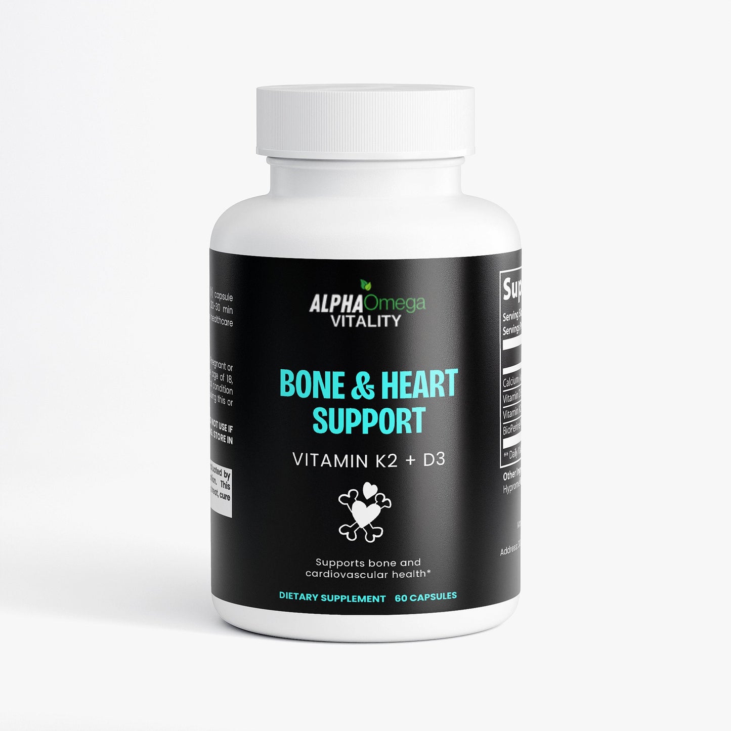 Bone and Heart Support with Vitamin K2 & D3 - 60 Capsules