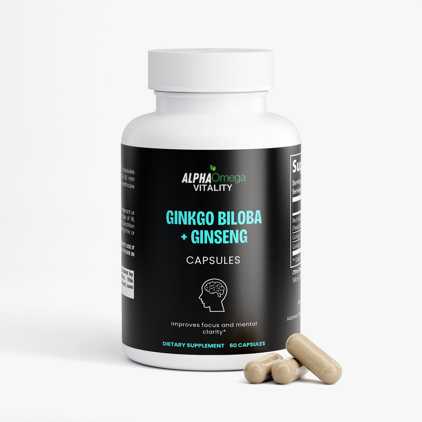 Ginkgo Biloba and Ginseng Capsules