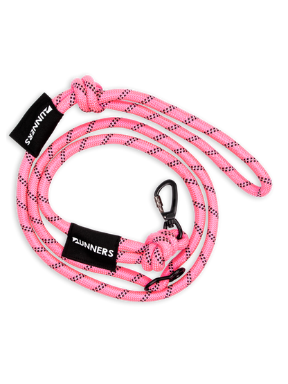 Neon Pink Running Hands-Free Dog Leash