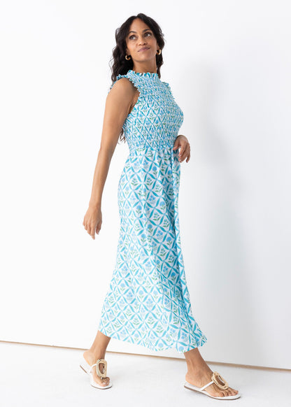 Rosemary Beach Smocked Maxi Dress