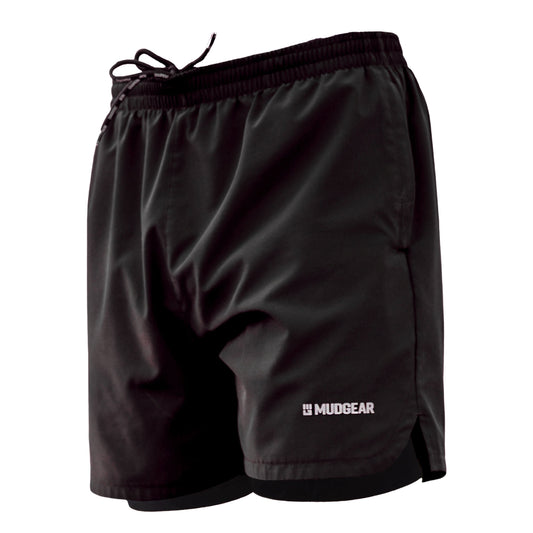 MudGear Men's 2-in-1 Training Shorts - Black