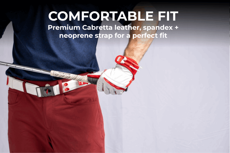 THE BYRD GOLF GLOVE - Black/Red