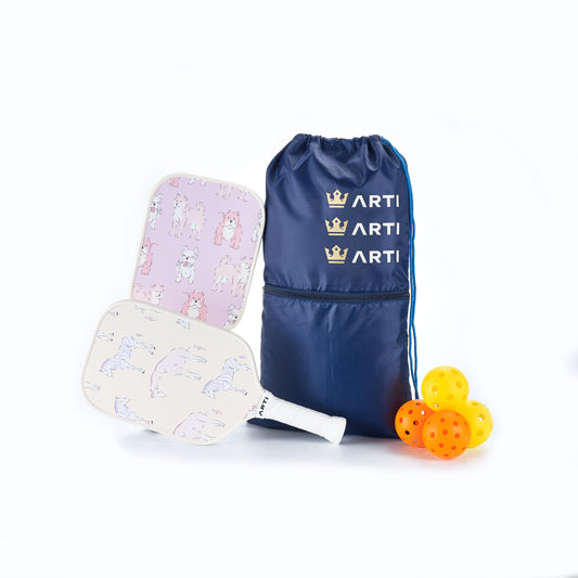 ARTI Fiberglass "Dogs & Giraffes" Pickleball Paddle Set