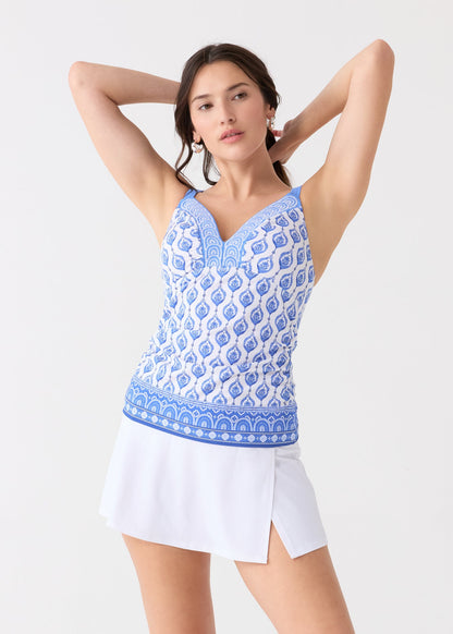 Palm Beach Embroidered Tankini Top