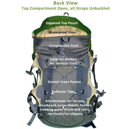 50 or 60 Liter Aarn Peak Aspiration Backpack