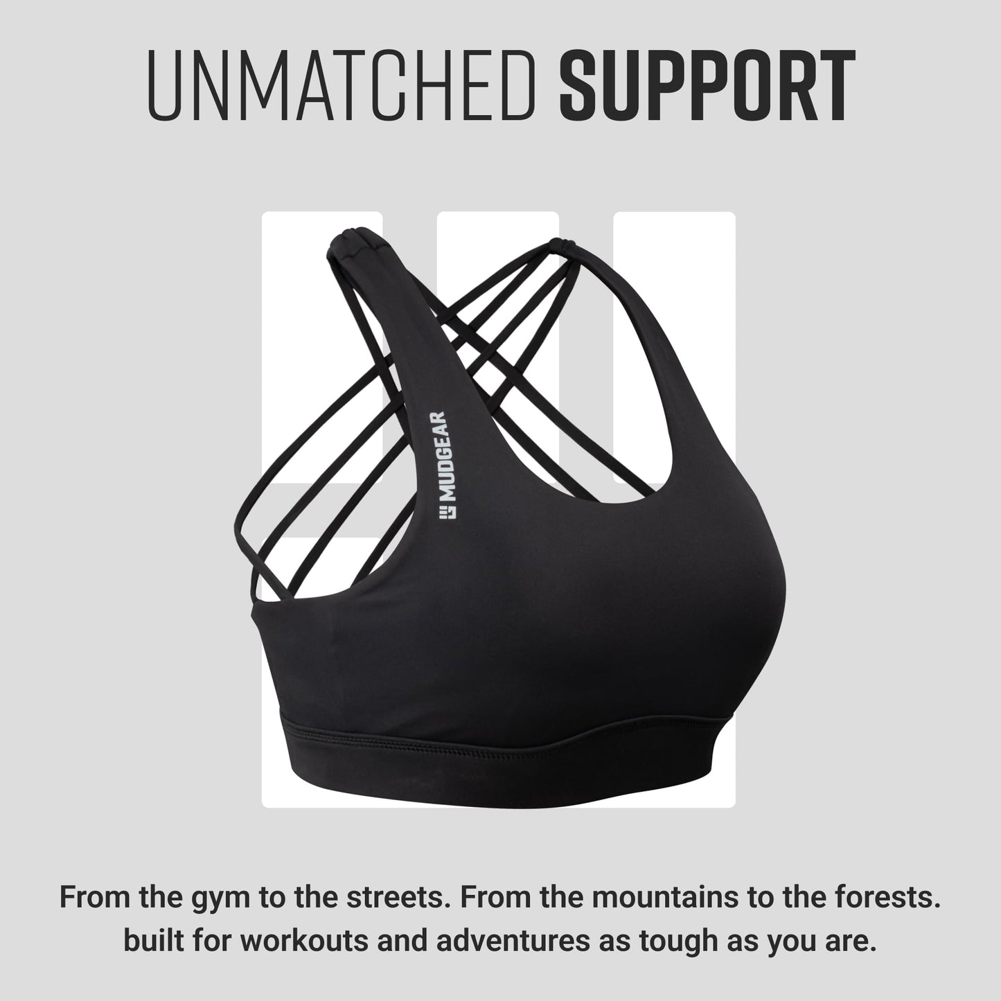 Women's Performance Sports Bra with Pockets - Black