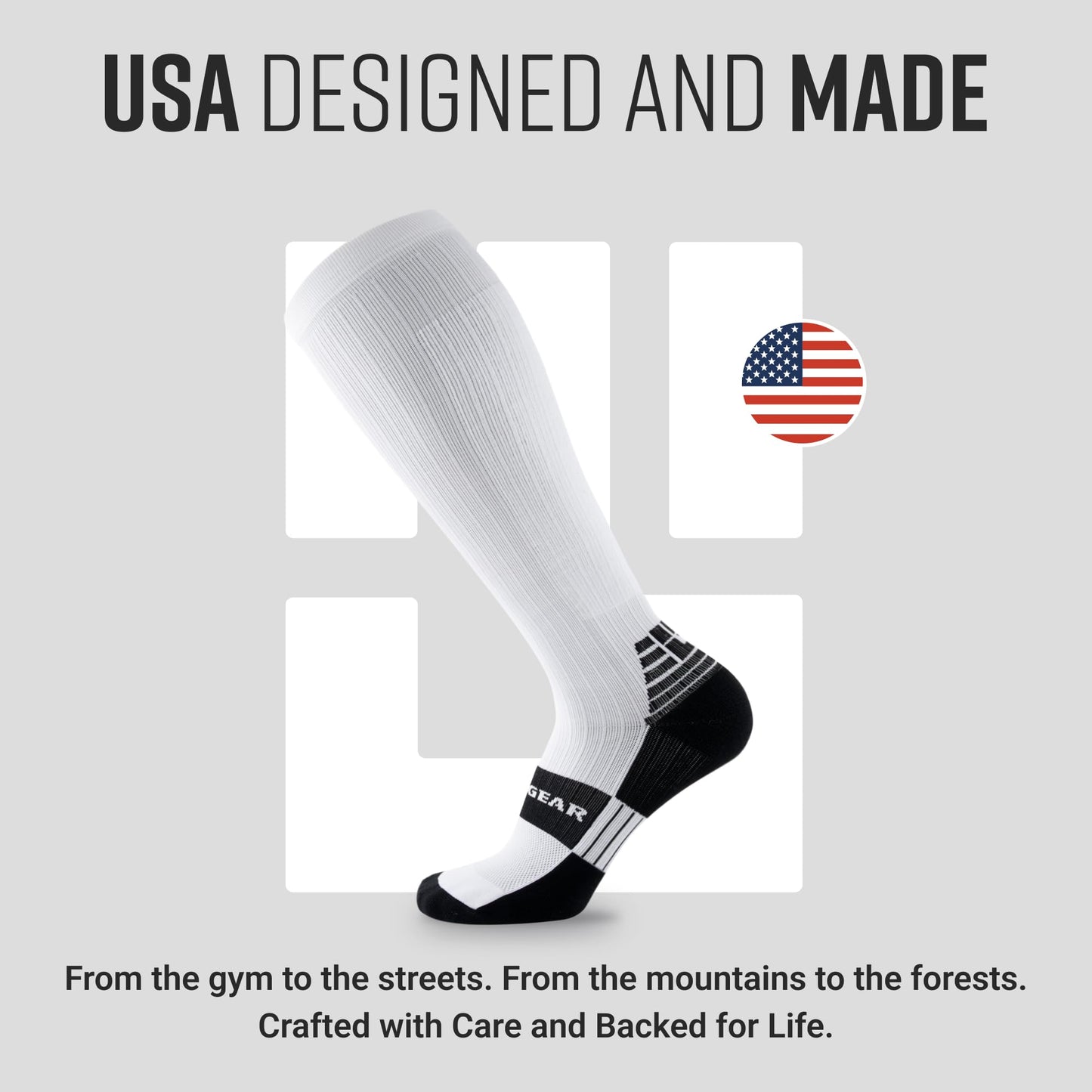 Tall Compression Socks (White)