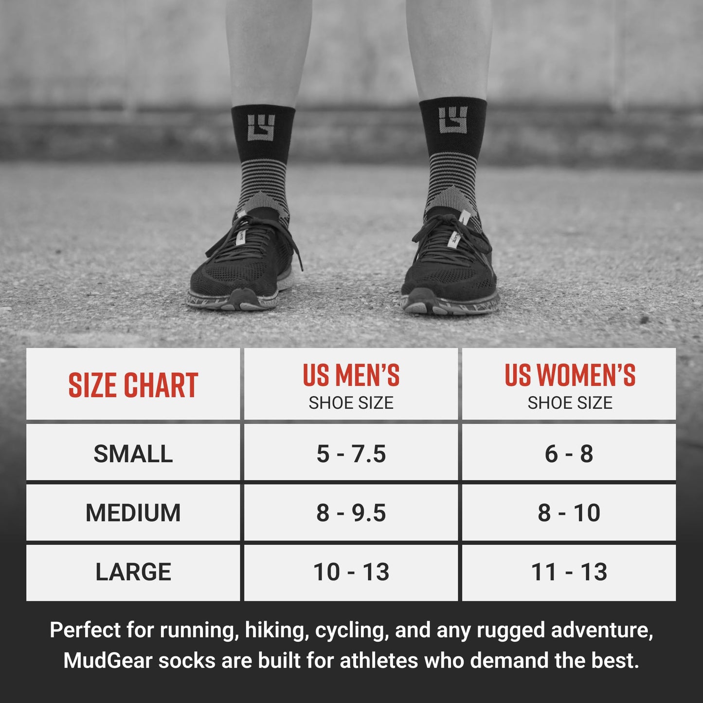 MudGear Hybrid Training Sock (RED)