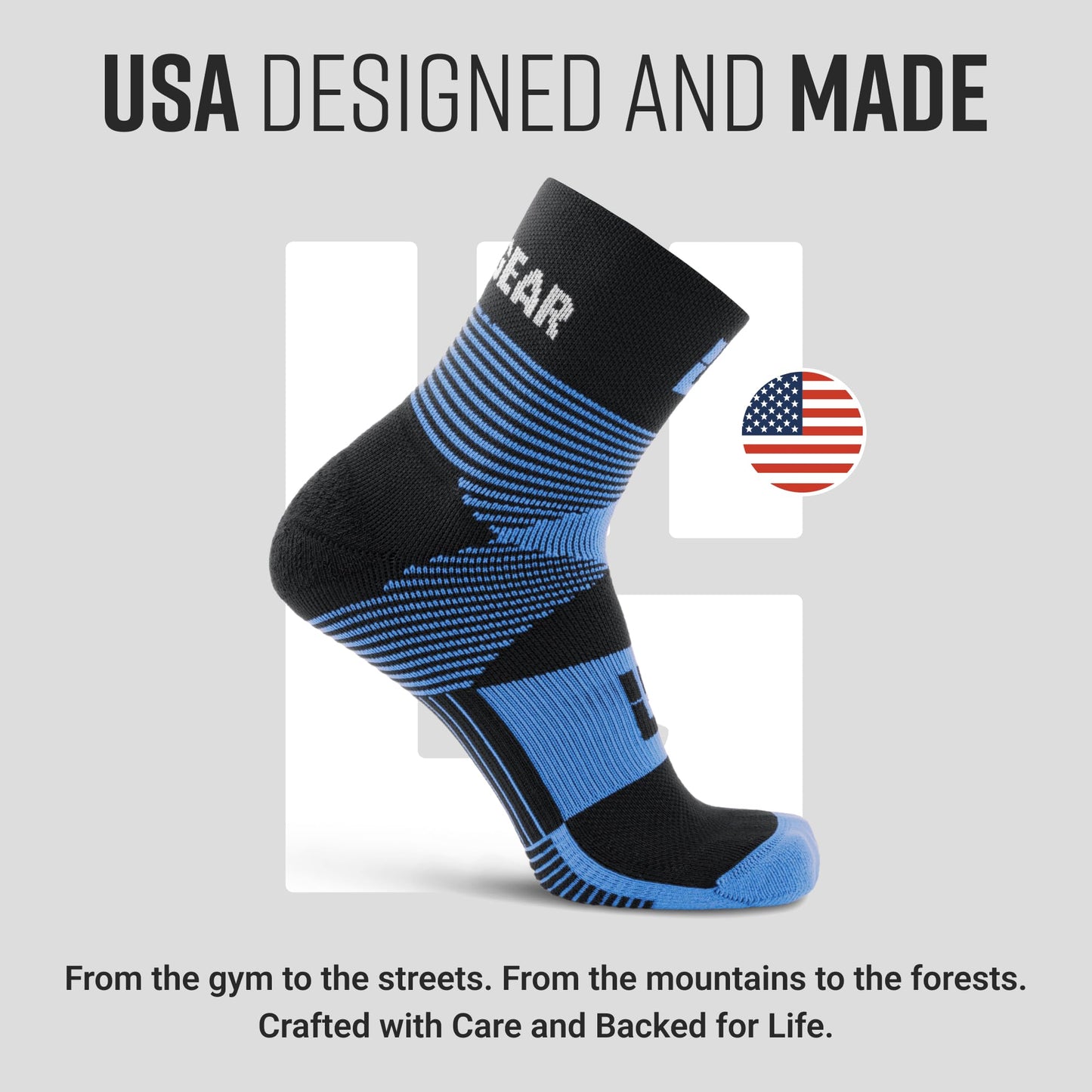 MudGear Hybrid Training Sock (BLUE)
