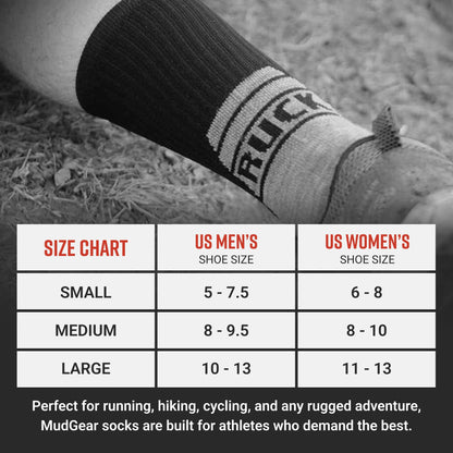 MudGear Ruck Sock (Black/Gray)