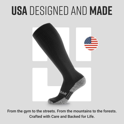 Tall Compression Socks Tactical Line (All Black)
