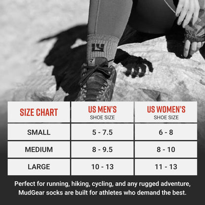 Performance Hiking/Trekking Sock - Gray/Black (2 Pair Pack)