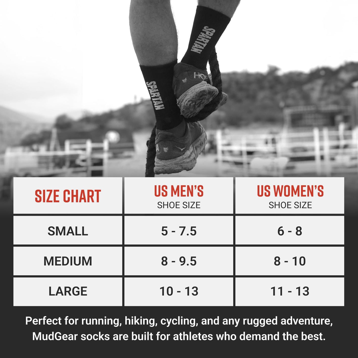 SPARTAN by MudGear Crew Height Sock