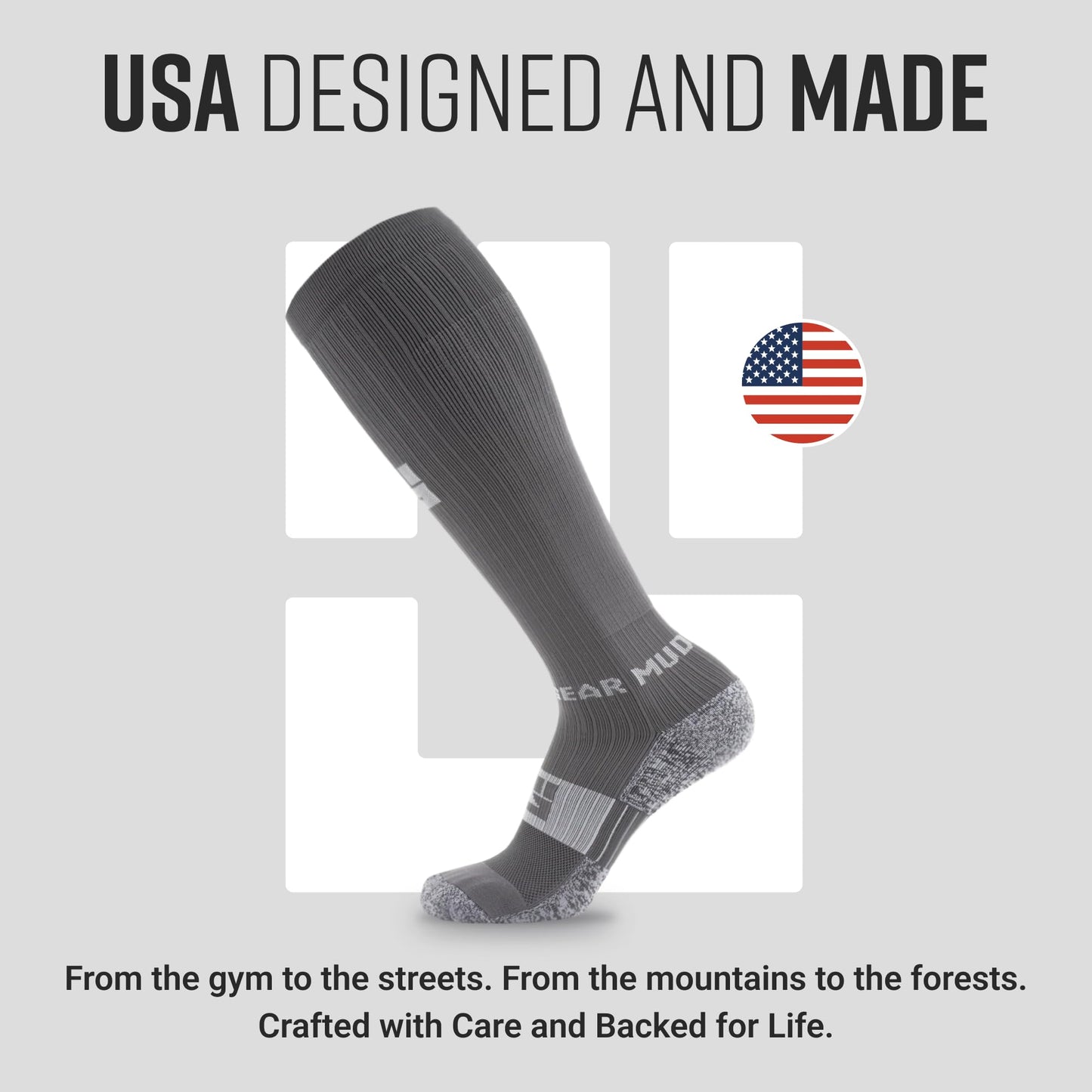 Tall Compression Socks (Gray/Gray)