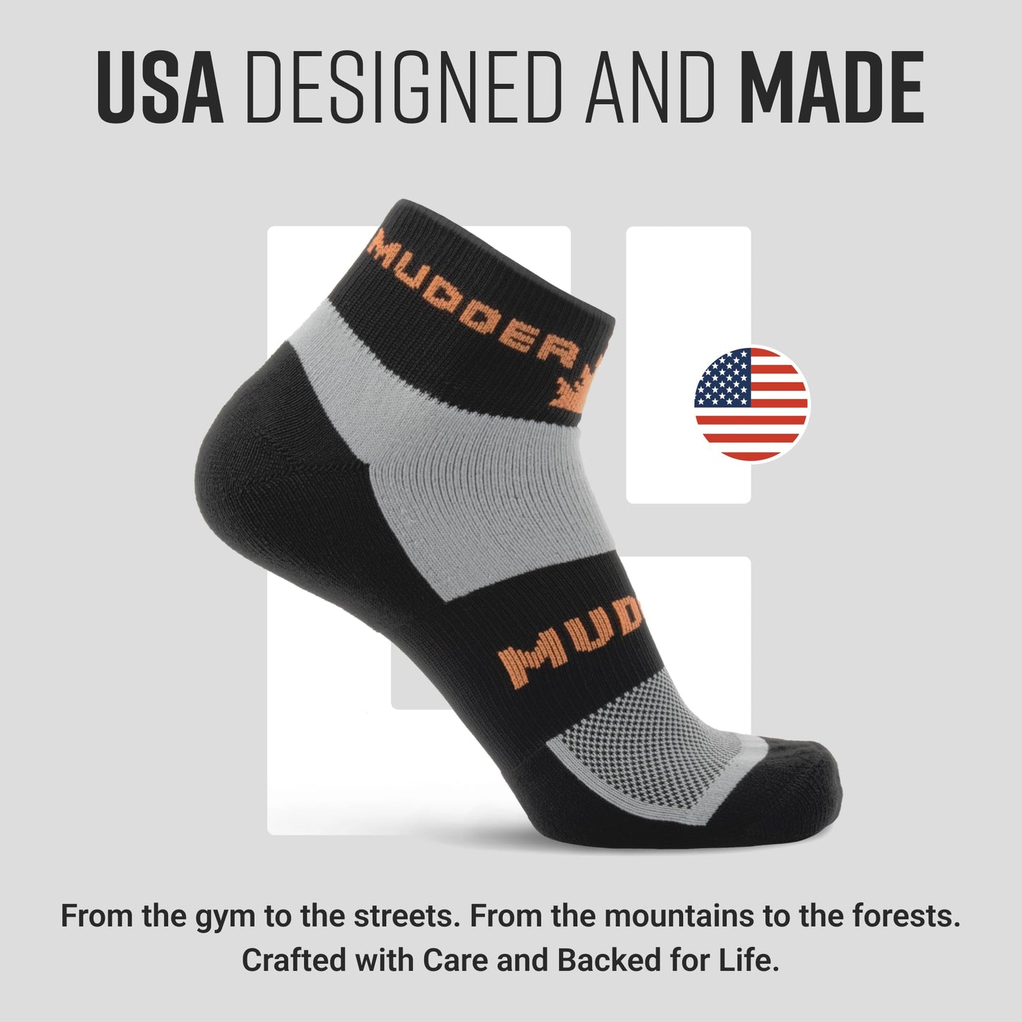 Tough Mudder by MudGear Quarter (1/4) Crew Sock