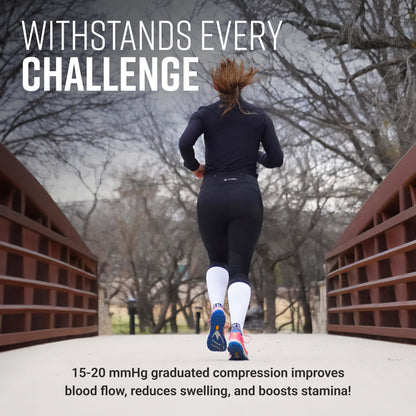 Tall Compression Socks (White)