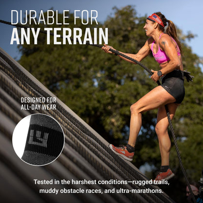 MudGear Quarter (¼) Crew Socks - Gray/Black (2 pair pack)