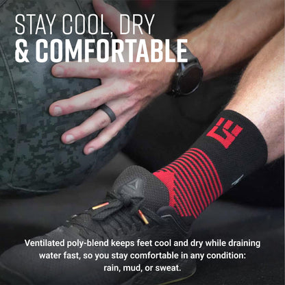 MudGear Hybrid Training Sock (RED)