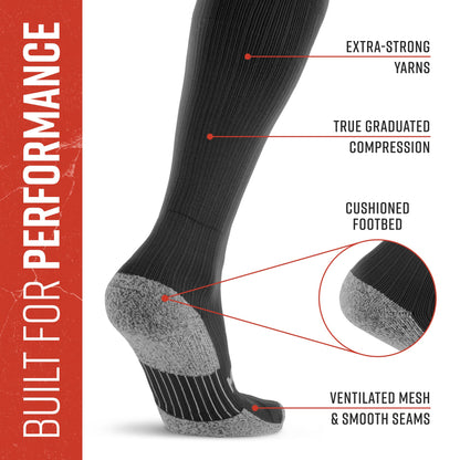Tall Compression Socks Tactical Line (All Black)