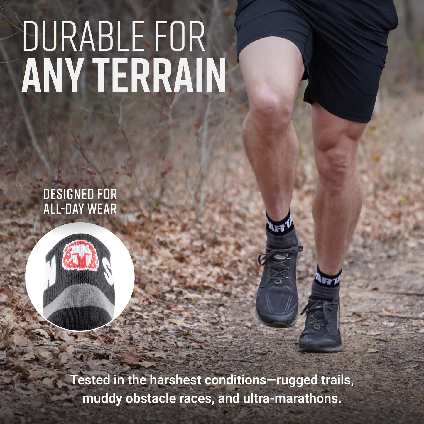 SPARTAN by MudGear Quarter (1/4) Crew Sock