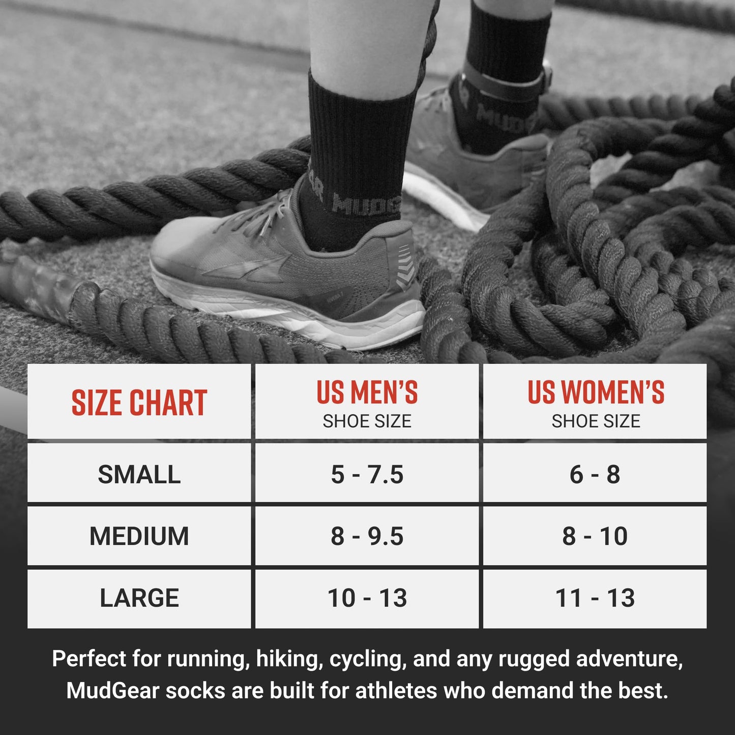 5" Crew Height Trail Running Sock (Gray/Black)