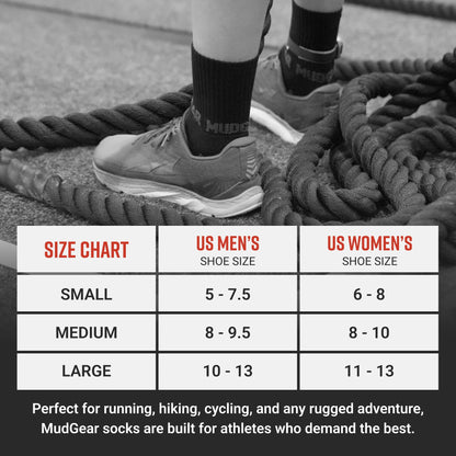 5" Crew Height Trail Running Sock (Gray/Black)