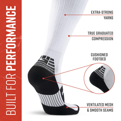 Tall Compression Socks (White)