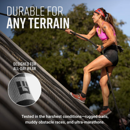 MudGear Quarter (¼) Crew Socks - Black/Gray (2 pair pack)