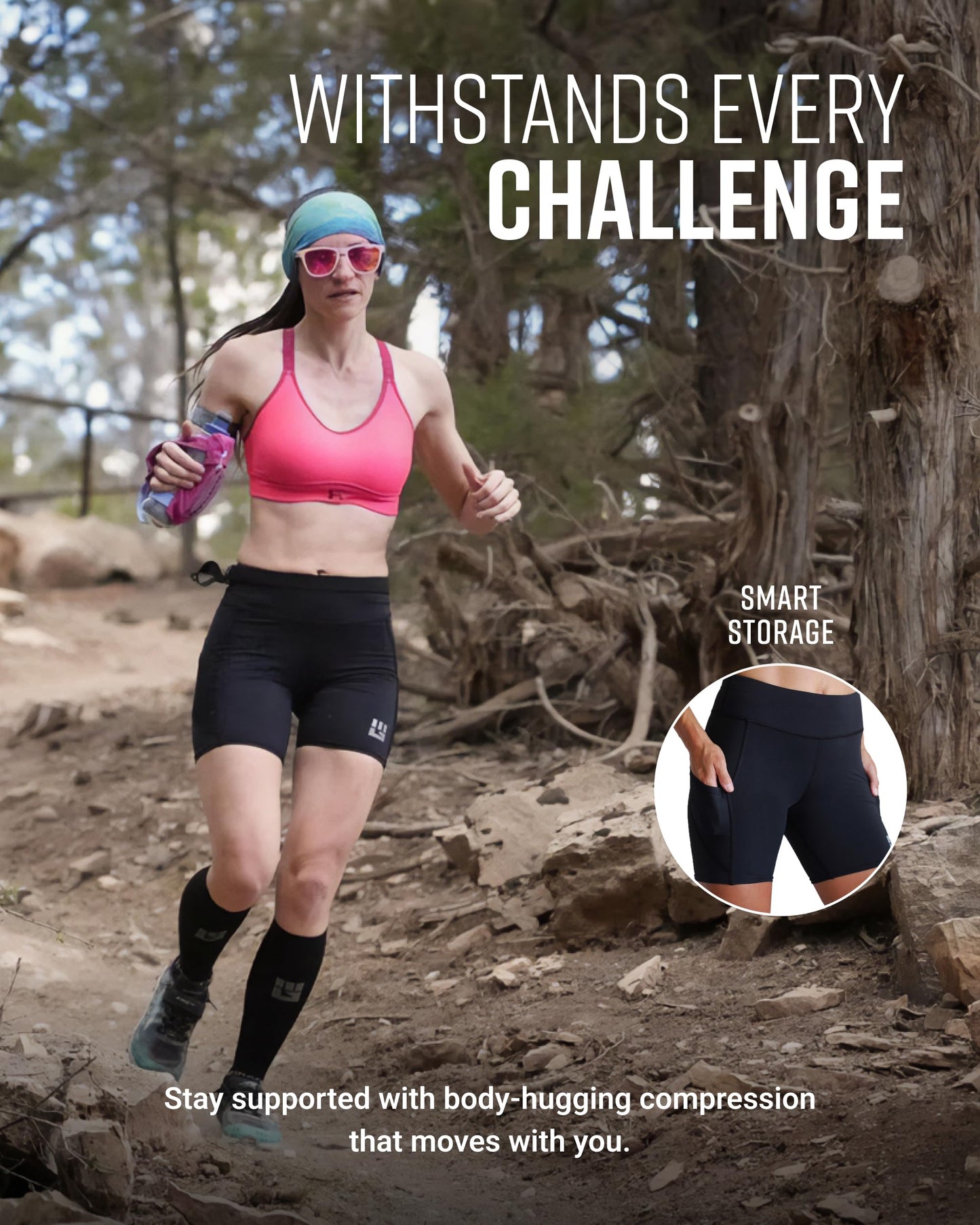 Women's Flex-Fit Compression Shorts 6-inch Inseam