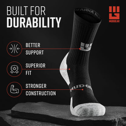 MudGear Ruck Sock (Black/Gray)