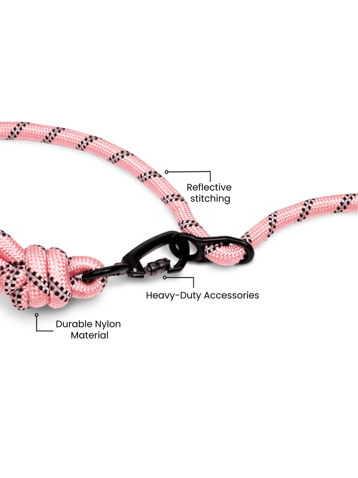 Pastel Pink Running Hands-Free Dog Leash