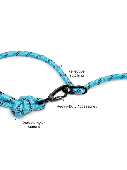 Aqua Blue Running Hands-Free Dog Leash