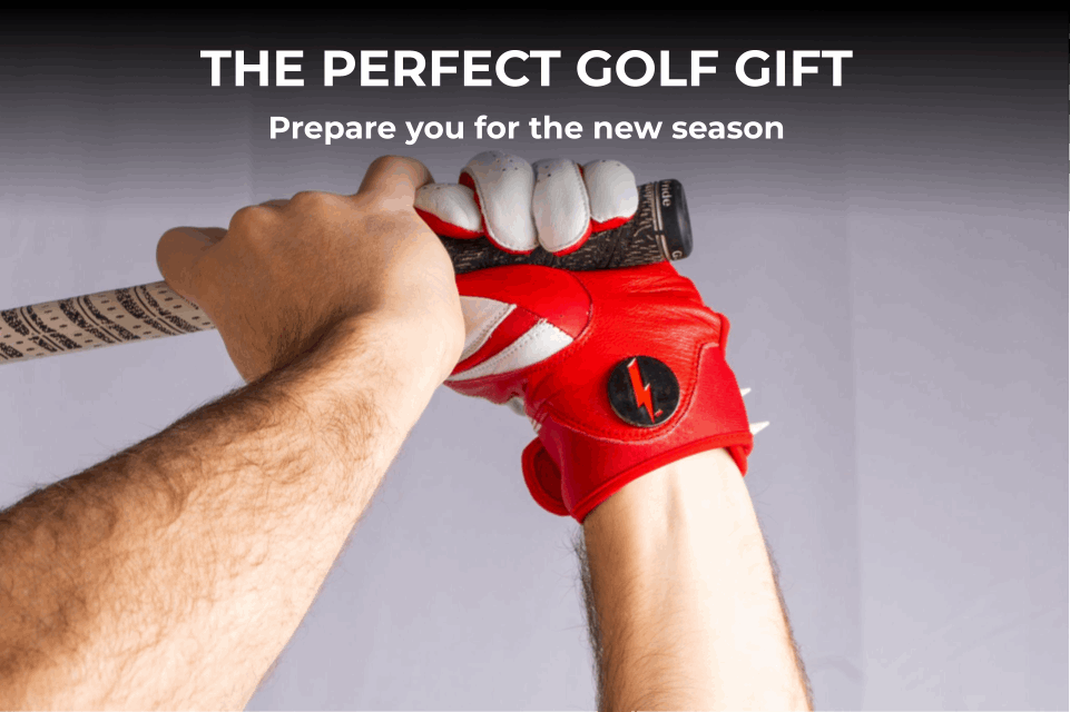 THE BYRD GOLF GLOVE - Black/Red