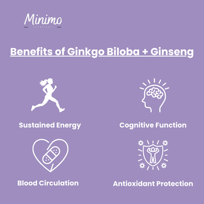 Ginkgo Biloba + Ginseng, 60 ct.