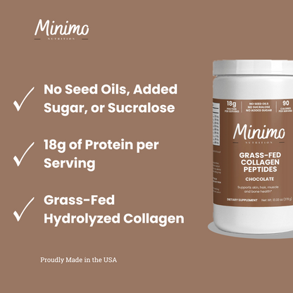 Grass-Fed Collagen Peptides Powder (Chocolate), 13.3 oz.