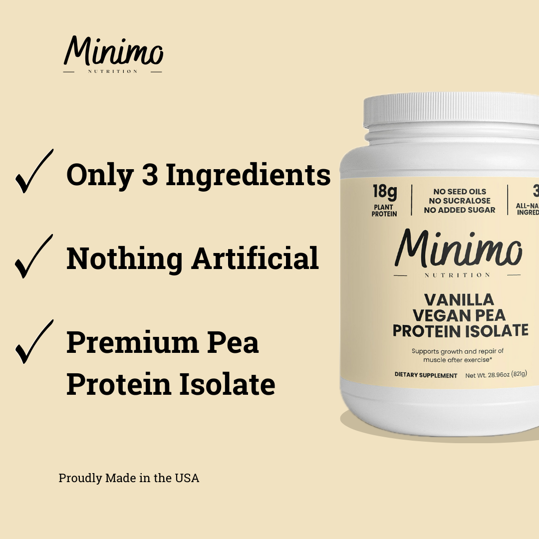 Vanilla Vegan Pea Protein Isolate Powder, 2.09 lbs