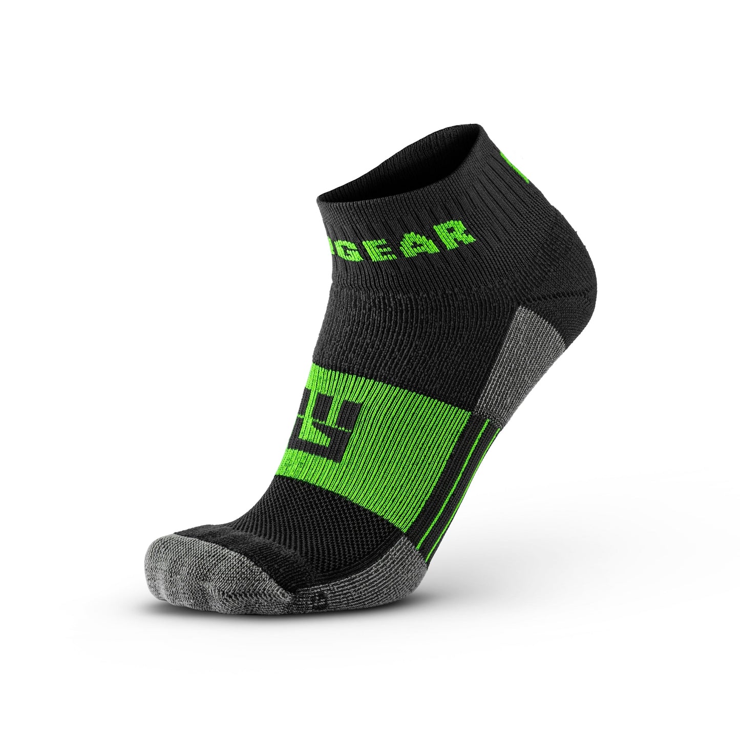 MudGear Quarter (¼) Crew Socks - Gray/Green (2 pair pack)