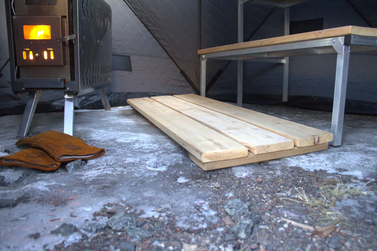 Cedar Flooring for Sauna Tent