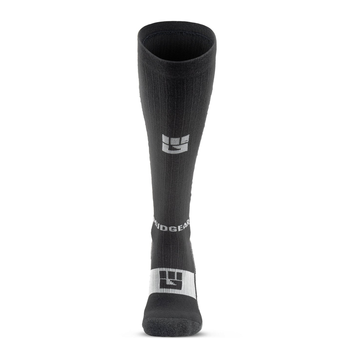 Tall Compression Merino Wool Socks (Black/Gray)