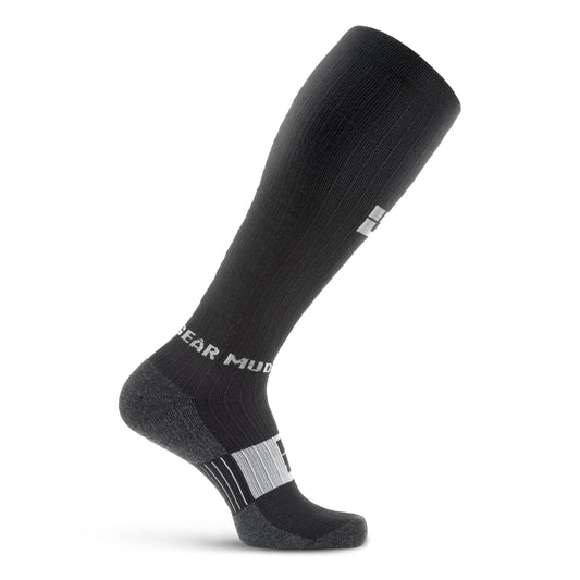 Tall Compression Merino Wool Socks (Black/Gray)