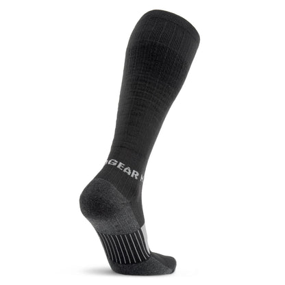 Tall Compression Merino Wool Socks (Black/Gray)