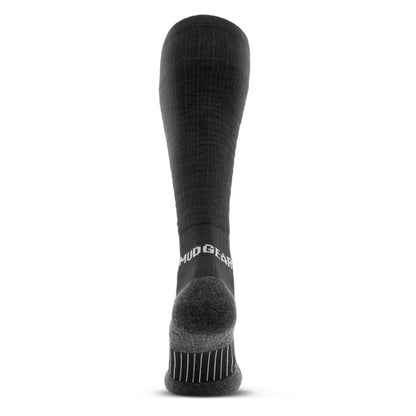 Tall Compression Merino Wool Socks (Black/Gray)
