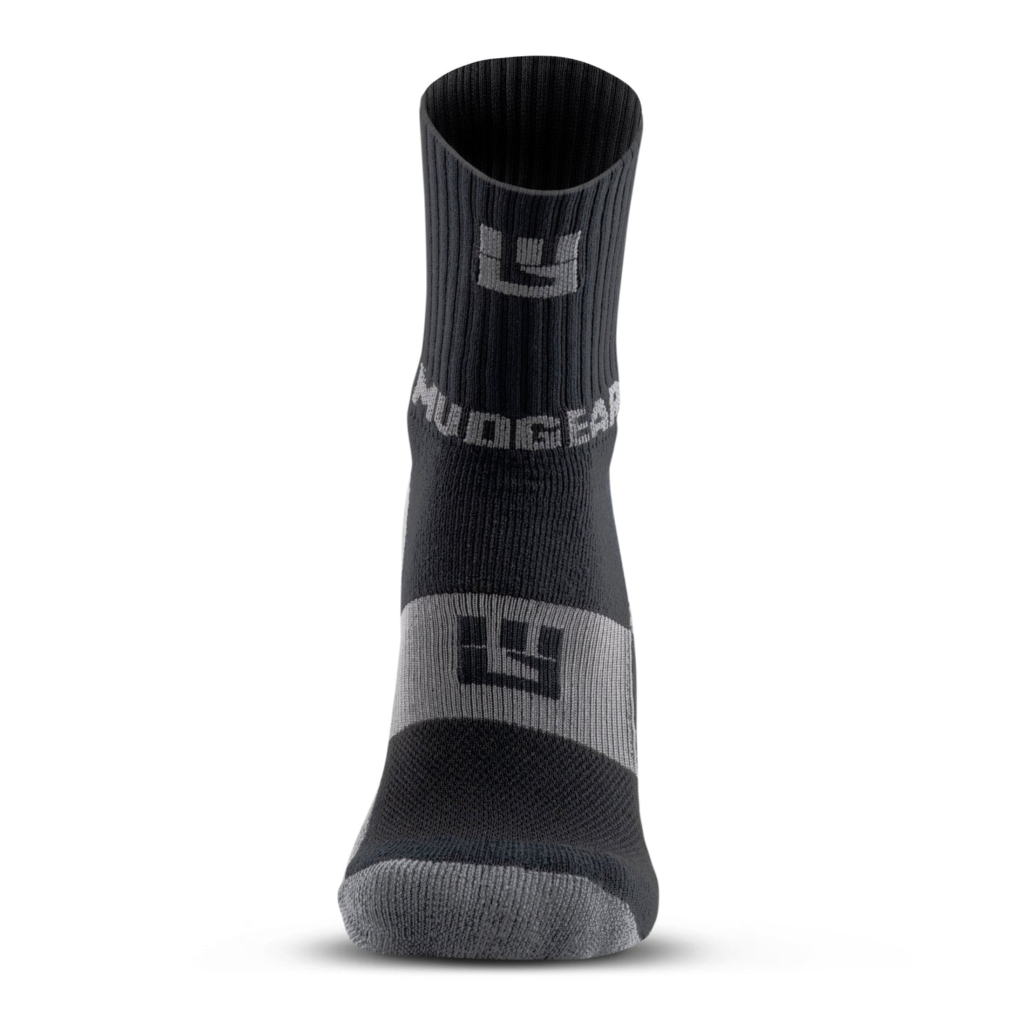 5" Crew Height Trail Running Sock (Black/Gray)