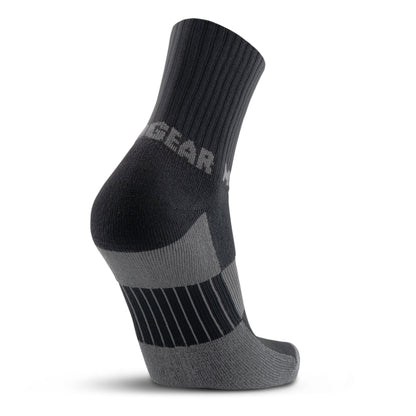 5" Crew Height Trail Running Sock (Black/Gray)