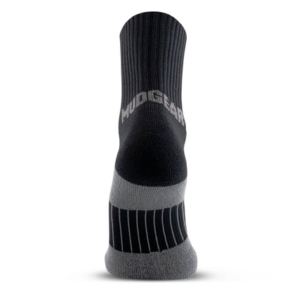 5" Crew Height Trail Running Sock (Black/Gray)