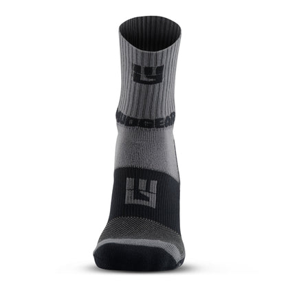 5" Crew Height Trail Running Sock (Gray/Black)
