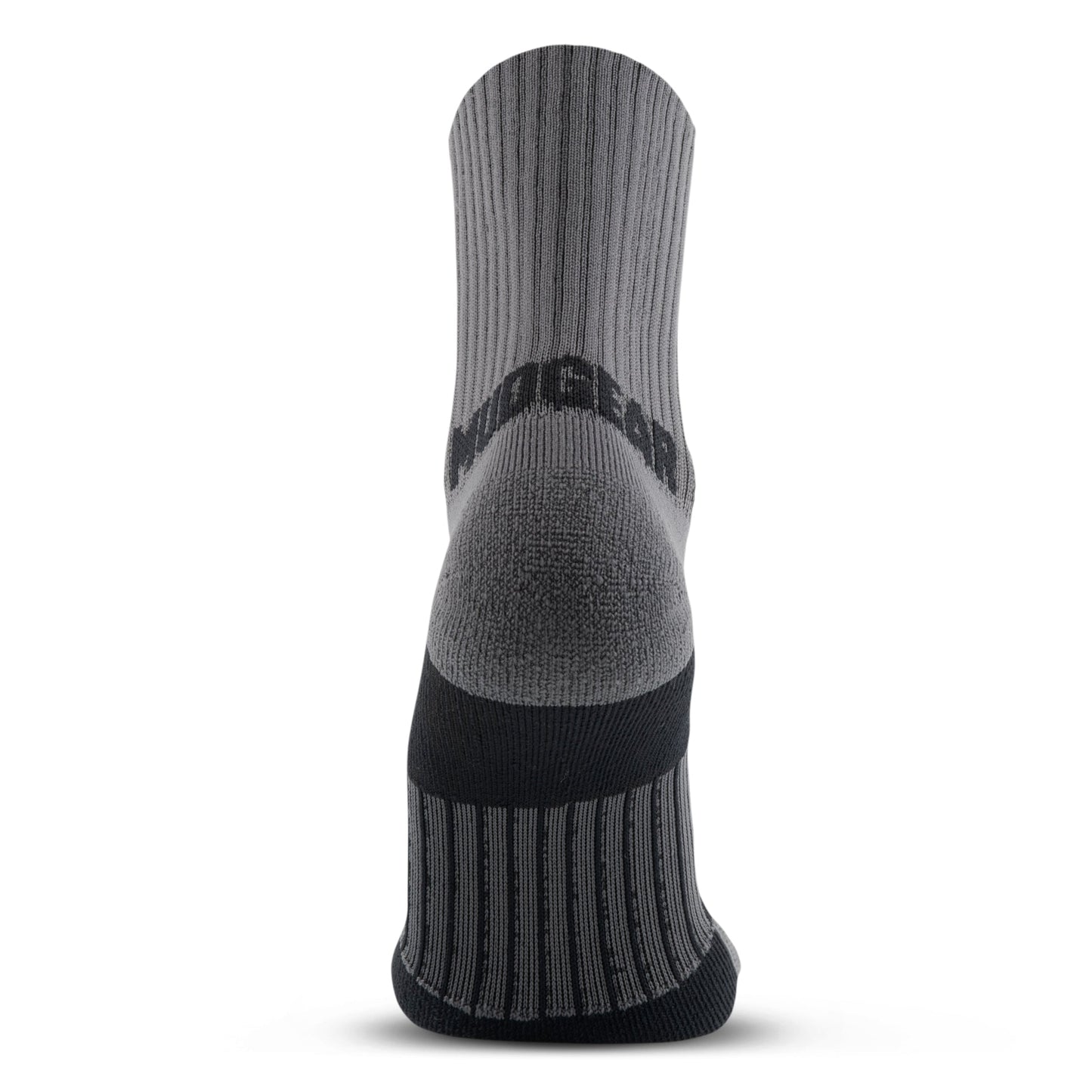 5" Crew Height Trail Running Sock (Gray/Black)