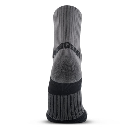 5" Crew Height Trail Running Sock (Gray/Black)